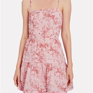 Pink floral mini dress from intermix